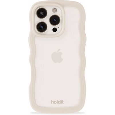 Holdit iPhone 16 Pro Wavy Light Beige - Handyhülle Holdit iPhone 16 Pro Wavy Light Beige - Handyhülle