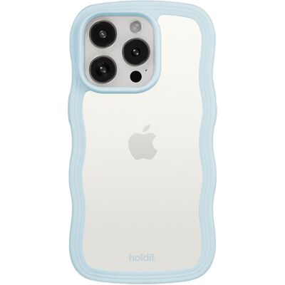 Holdit iPhone 15 Pro Max Wavy Cover - Mineral Blau - Handyhülle Holdit iPhone 15 Pro Max Wavy Cover - Mineral Blau - Handyhülle