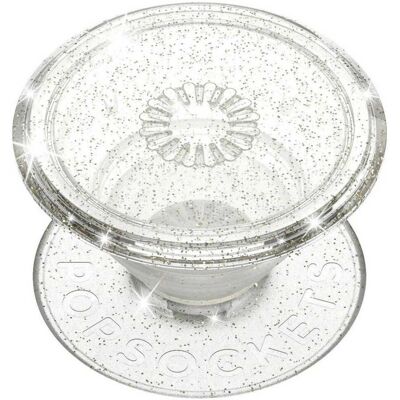 PopSockets PopGrip - Abnehmbar - Translucent Clear Glitter Silver PopSockets PopGrip - Abnehmbar - Translucent Clear Glitter Silver