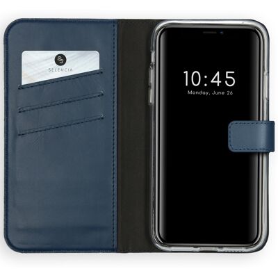 Selencia Echtleder Klapphülle für das Apple iPhone 11 - Blau Selencia Echtleder Klapphülle für das Apple iPhone 11 - Blau