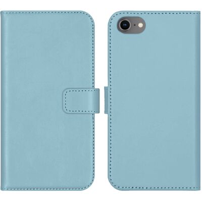 Selencia Echtleder Klapphülle für das Apple iPhone SE (2022 / 2020) / 8 / 7 / 6(s) - Air Blue Selencia Echtleder Klapphülle für das Apple iPhone SE (2022 / 2020) / 8 / 7 / 6(s) - Air Blue
