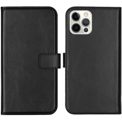 Selencia Echtleder Klapphülle für das Apple iPhone 12 (Pro) - Schwarz Selencia Echtleder Klapphülle für das Apple iPhone 12 (Pro) - Schwarz