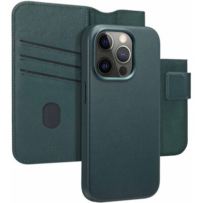 Accezz 2-in-1 Klapphülle aus Leder mit MagSafe für das Apple iPhone 15 Pro - Cedar Green Accezz 2-in-1 Klapphülle aus Leder mit MagSafe für das Apple iPhone 15 Pro - Cedar Green