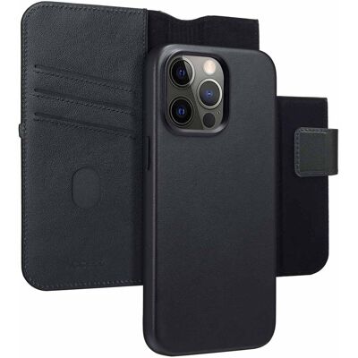 Accezz 2-in-1 Klapphülle aus Leder mit MagSafe für das Apple iPhone 15 Pro Max - Onyx Black Accezz 2-in-1 Klapphülle aus Leder mit MagSafe für das Apple iPhone 15 Pro Max - Onyx Black