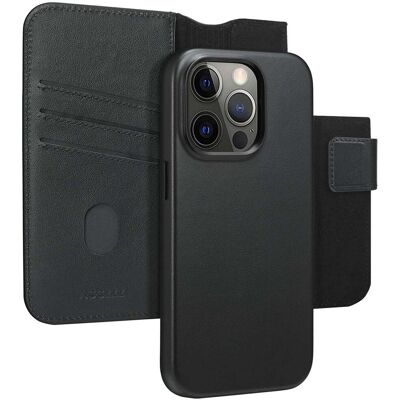 Accezz 2-in-1 Klapphülle aus Leder mit MagSafe für das Apple iPhone 14 Pro - Onyx Black Accezz 2-in-1 Klapphülle aus Leder mit MagSafe für das Apple iPhone 14 Pro - Onyx Black