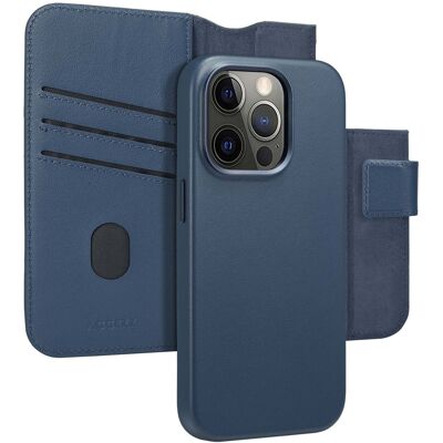 Accezz 2-in-1 Klapphülle aus Leder mit MagSafe für das Apple iPhone 14 Pro - Nightfall Blue Accezz 2-in-1 Klapphülle aus Leder mit MagSafe für das Apple iPhone 14 Pro - Nightfall Blue
