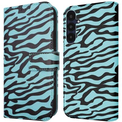 imoshion Design Klapphülle für das Samsung Galaxy A35 - Black Blue Stripes imoshion Design Klapphülle für das Samsung Galaxy A35 - Black Blue Stripes