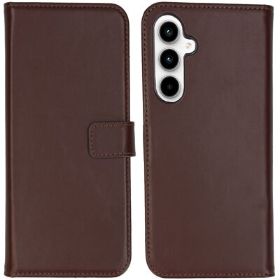 Selencia Echtleder Klapphülle für das Samsung Galaxy A55 - Dunkelbraun Selencia Echtleder Klapphülle für das Samsung Galaxy A55 - Dunkelbraun