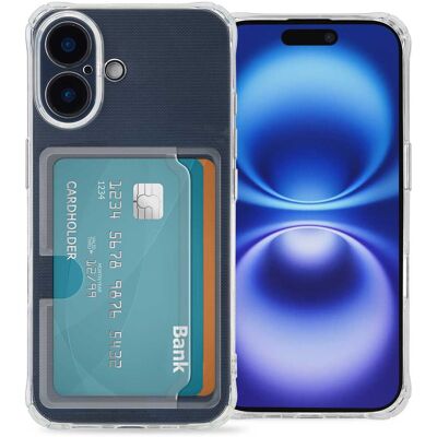 imoshion Soft Case Back Cover mit Kartenhalter für das Apple iPhone 16 - Transparent imoshion Soft Case Back Cover mit Kartenhalter für das Apple iPhone 16 - Transparent