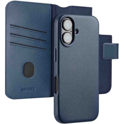 Accezz 2-in-1 Klapphülle aus Leder mit MagSafe für das Apple iPhone 16 - Nightfall Blue Accezz 2-in-1 Klapphülle aus Leder mit MagSafe für das Apple iPhone 16 - Nightfall Blue