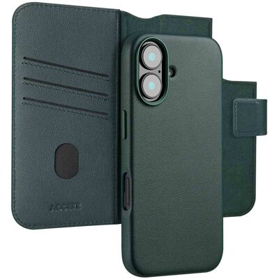 Accezz 2-in-1 Klapphülle aus Leder mit MagSafe für das Apple iPhone 16 - Cedar Green Accezz 2-in-1 Klapphülle aus Leder mit MagSafe für das Apple iPhone 16 - Cedar Green