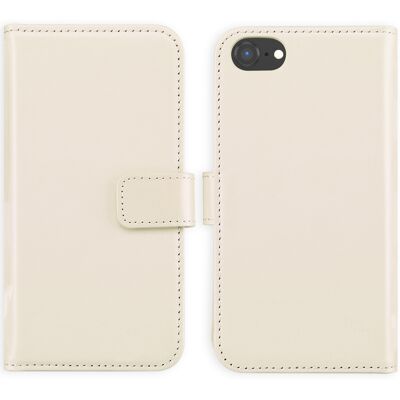 Selencia Echtleder Klapphülle für das Apple iPhone SE (2022 / 2020) / 8 / 7 - Greige Selencia Echtleder Klapphülle für das Apple iPhone SE (2022 / 2020) / 8 / 7 - Greige