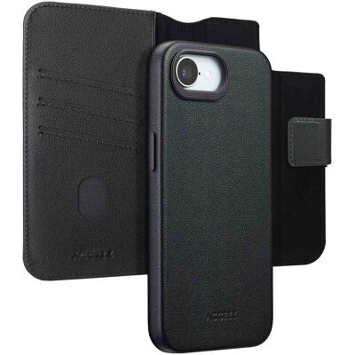 Accezz 2-in-1 Klapphülle aus Leder mit MagSafe für das Apple iPhone 17e / 16e - Onyx Black Accezz 2-in-1 Klapphülle aus Leder mit MagSafe für das Apple iPhone 17e / 16e - Onyx Black