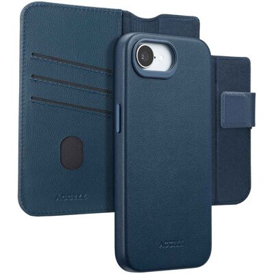 Accezz 2-in-1 Klapphülle aus Leder mit MagSafe für das Apple iPhone 17e / 16e - Nightfall Blue Accezz 2-in-1 Klapphülle aus Leder mit MagSafe für das Apple iPhone 17e / 16e - Nightfall Blue