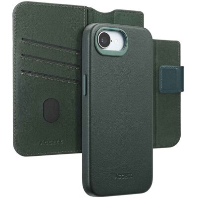 Accezz 2-in-1 Klapphülle aus Leder mit MagSafe für das Apple iPhone 17e / 16e - Cedar Green Accezz 2-in-1 Klapphülle aus Leder mit MagSafe für das Apple iPhone 17e / 16e - Cedar Green