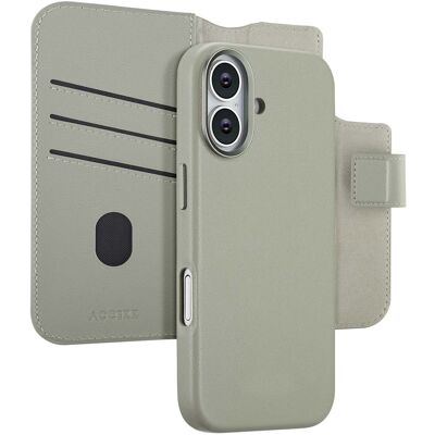 Accezz 2-in-1 Klapphülle aus Leder mit MagSafe für das Apple iPhone 17 - Light Grey Accezz 2-in-1 Klapphülle aus Leder mit MagSafe für das Apple iPhone 17 - Light Grey