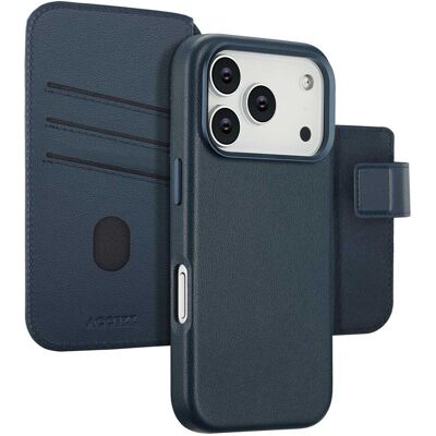 Accezz 2-in-1 Klapphülle aus Leder mit MagSafe für das Apple iPhone 17 Pro - Nightfall Blue Accezz 2-in-1 Klapphülle aus Leder mit MagSafe für das Apple iPhone 17 Pro - Nightfall Blue