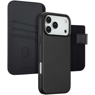 Accezz 2-in-1 Klapphülle aus Leder mit MagSafe für das Apple iPhone 17 Pro Max - Onyx Black Accezz 2-in-1 Klapphülle aus Leder mit MagSafe für das Apple iPhone 17 Pro Max - Onyx Black