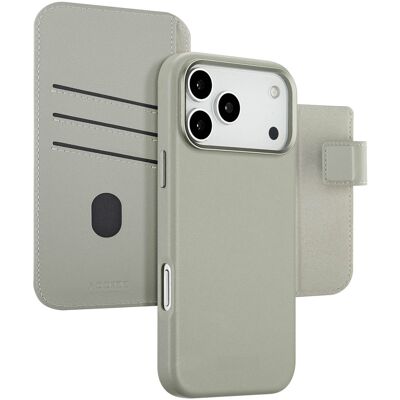 Accezz 2-in-1 Klapphülle aus Leder mit MagSafe für das Apple iPhone 17 Pro Max - Light Grey Accezz 2-in-1 Klapphülle aus Leder mit MagSafe für das Apple iPhone 17 Pro Max - Light Grey