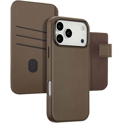 Accezz 2-in-1 Klapphülle aus Leder mit MagSafe für das Apple iPhone 17 Pro Max - Kaffeebraun Accezz 2-in-1 Klapphülle aus Leder mit MagSafe für das Apple iPhone 17 Pro Max - Kaffeebraun