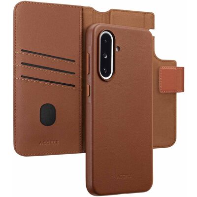 Accezz 2-in-1 Klapphülle aus Leder mit MagSafe für das Samsung Galaxy A36 / A56 - Kaffeebraun Accezz 2-in-1 Klapphülle aus Leder mit MagSafe für das Samsung Galaxy A36 / A56 - Kaffeebraun