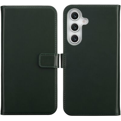 Selencia Echtleder Klapphülle für das Samsung Galaxy S25 FE - Grün Selencia Echtleder Klapphülle für das Samsung Galaxy S25 FE - Grün