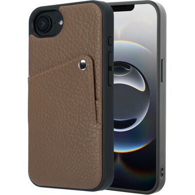 Selencia Riva Back Cover mit Kartenfach für das Apple iPhone 17e / 16e - Mocha Brown Selencia Riva Back Cover mit Kartenfach für das Apple iPhone 17e / 16e - Mocha Brown