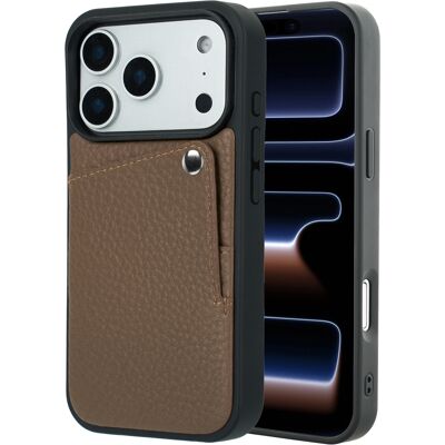 Selencia Riva Back Cover mit Kartenfach für das Apple iPhone 17 Pro - Mocha Brown Selencia Riva Back Cover mit Kartenfach für das Apple iPhone 17 Pro - Mocha Brown