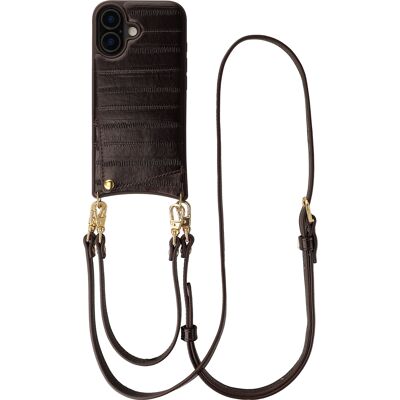 Selencia Nova Echtleder Backcover mit Kartenhalter für das Apple iPhone 16 - Dark Chocolate Selencia Nova Echtleder Backcover mit Kartenhalter für das Apple iPhone 16 - Dark Chocolate