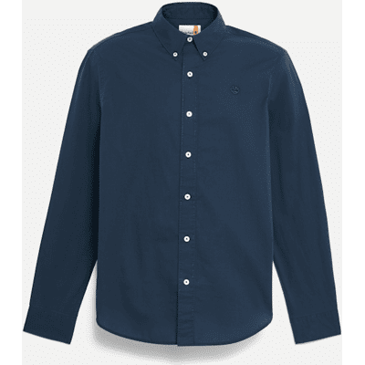 Timberland - Langärmeliges Hemd aus Stretch-Popeline für Herren in Dunkelblau, Herren, Blau, Größe: S Timberland - Langärmeliges Hemd aus Stretch-Popeline für Herren in Dunkelblau, Herren, Blau, Größe: S