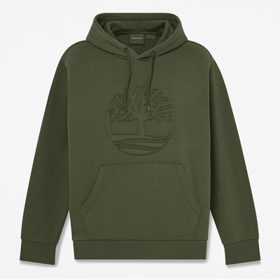 Timberland - Wareham Kapuzenpullover mit Baumlogo-Aufnäher für Herren in Dunkelgrün, Herren, Grün, Größe: L Timberland - Wareham Kapuzenpullover mit Baumlogo-Aufnäher für Herren in Dunkelgrün, Herren, Grün, Größe: L