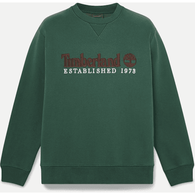 Timberland - Rundhals-Sweatshirt mit aufgesticktem „Established 1973"-Logo für Herren in Dunkelgrün, Herren, Grün, Größe: XXL Timberland - Rundhals-Sweatshirt mit aufgesticktem „Established 1973"-Logo für Herren in Dunkelgrün, Herren, Grün, Größe: XXL
