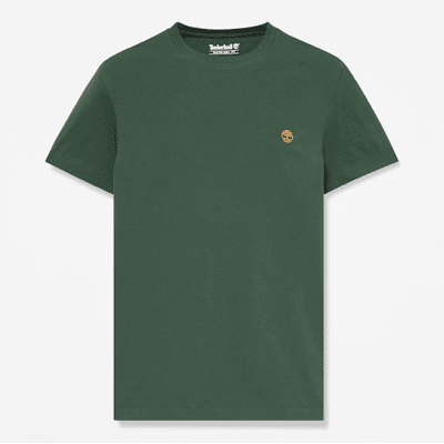 Timberland - Dunstan River Kurzarm-T-Shirt mit schmaler Passform für Herren in Dunkelgrün, Herren, Grün, Größe: L Timberland - Dunstan River Kurzarm-T-Shirt mit schmaler Passform für Herren in Dunkelgrün, Herren, Grün, Größe: L