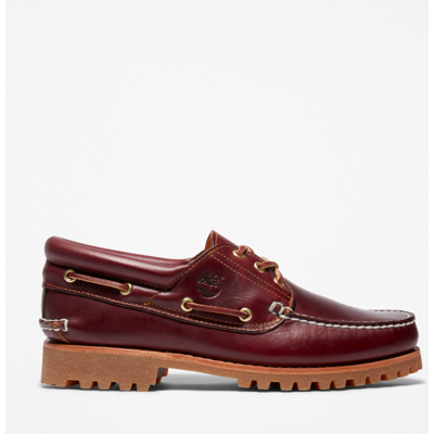- Handgenähte Timberland Authentic 3-Ösen-Bootsschuhe für Herren in Burgunderrot, Herren, Burgunderrot, Größe: 39 - Handgenähte Timberland Authentic 3-Ösen-Bootsschuhe für Herren in Burgunderrot, Herren, Burgunderrot, Größe: 39