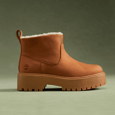 Timberland - Stone Street Slip-on Boot mit warmem Futter und Plateausohle für Damen in Braun, Damen, Braun, Größe: 37.5 Timberland - Stone Street Slip-on Boot mit warmem Futter und Plateausohle für Damen in Braun, Damen, Braun, Größe: 37.5