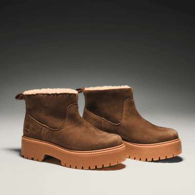 Timberland - Stone Street Slip-on Boot mit warmem Futter und Plateausohle für Damen in Dunkelbraun, Damen, Braun, Größe: 37.5 Timberland - Stone Street Slip-on Boot mit warmem Futter und Plateausohle für Damen in Dunkelbraun, Damen, Braun, Größe: 37.5