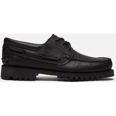 - Handgenähter Timberland Authentic 3-Ösen-Bootsschuh für Herren in Schwarz, Herren, Schwarz, Größe: 43 - Handgenähter Timberland Authentic 3-Ösen-Bootsschuh für Herren in Schwarz, Herren, Schwarz, Größe: 43