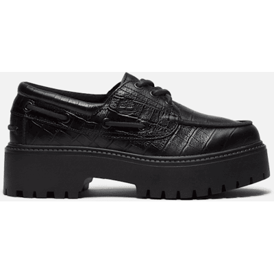 Timberland - Stone Street Bootsschuh mit Plateausohle für Damen in Schwarz, Damen, Schwarz, Größe: 38.5 Timberland - Stone Street Bootsschuh mit Plateausohle für Damen in Schwarz, Damen, Schwarz, Größe: 38.5