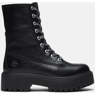 Timberland - Halbhoher Stone Street Boot mit Plateausohle für Damen in Schwarz, Damen, Schwarz, Größe: 38.5 Timberland - Halbhoher Stone Street Boot mit Plateausohle für Damen in Schwarz, Damen, Schwarz, Größe: 38.5