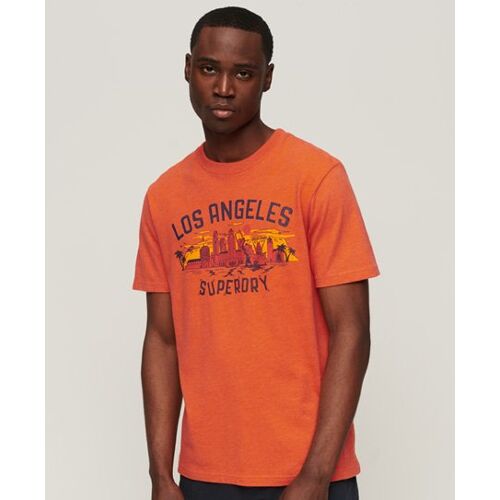 Superdry Men’s Vintage City Souvenir T-Shirt Orange – GrÃ¶ÃŸe: XL