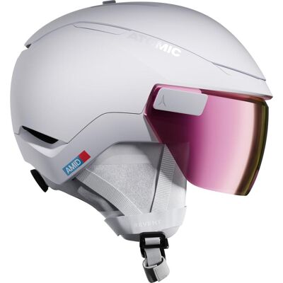 Atomic Revent GT AMID Visier HD Ski Helm (55-59 cm, white/heather) Atomic Revent GT AMID Visier HD Ski Helm (55-59 cm, white/heather)