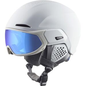 Alpina Alto Q-Lite Visier Skihelm (55-59 cm, 11 white matt (blue))