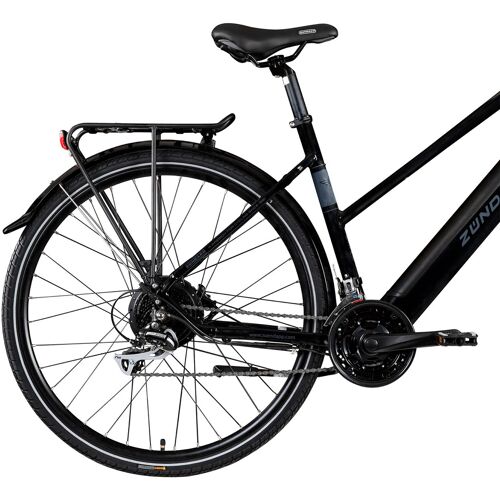 Zündapp Z810 E Bike Trekkingrad Damen ab 155 cm mit Nabenmotor Pedelec Trekking Fahrrad mit 24 Gang und Beleuchtung StVZO