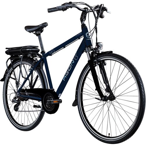 Agon Avesa E Bike Trekkingrad Damen Herren ab 155 cm mit Nabenmotor Pedelec Trekking Fahrrad mit 21 Gang und Beleuchtung StVZO