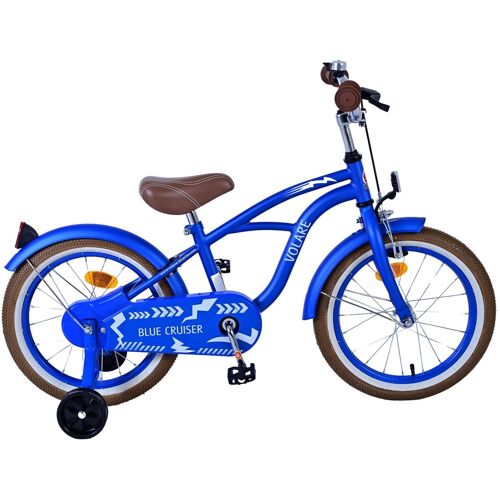 Volare Blue Cruiser Kinderfahrrad 16 Zoll Mädchen Jungen Größe 105 - 120 cm ab 4 Jahre Fahrrad leicht