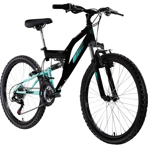 Galano FS240 Mountainbike Kinderfahrrad 24 Zoll Fahrrad 130 - 145 cm Fully ab 8 mit 18 Gängen Jugendfahrrad MTB
