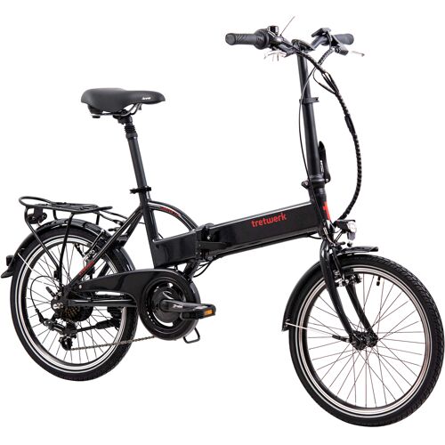 Tretwerk Carter E Bike Klapprad 20 Zoll Pedelec 150 - 180 cm Elektrofahrrad mit 7 Gängen StVZO Klappfahrrad