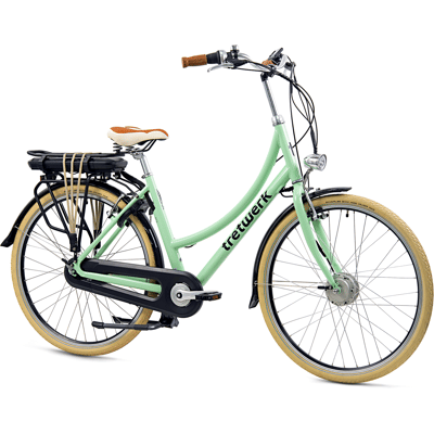 Tretwerk Aurora E Bike Damen 28 Zoll Elektrofahrrad 165 - 185 cm retro Hollandrad E Damenfahrrad mit Nabenschaltung und Rücktritt Tretwerk Aurora E Bike Damen 28 Zoll Elektrofahrrad 165 - 185 cm retro Hollandrad E Damenfahrrad mit Nabenschaltung und Rücktritt