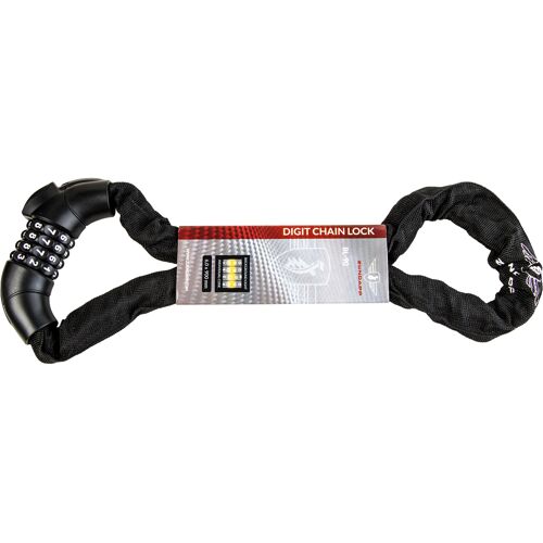 Zündapp BL-90 Fahrradschloss Zahlenschloss 90 cm Kettenschloss mit LED Licht Fahrrad Schloss E Bike Kette