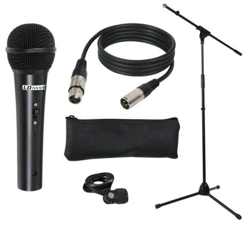 LD Systems MIC SET 1 - Mikrofon Set mit Mikrofon, Stativ, Kabel und Klemme